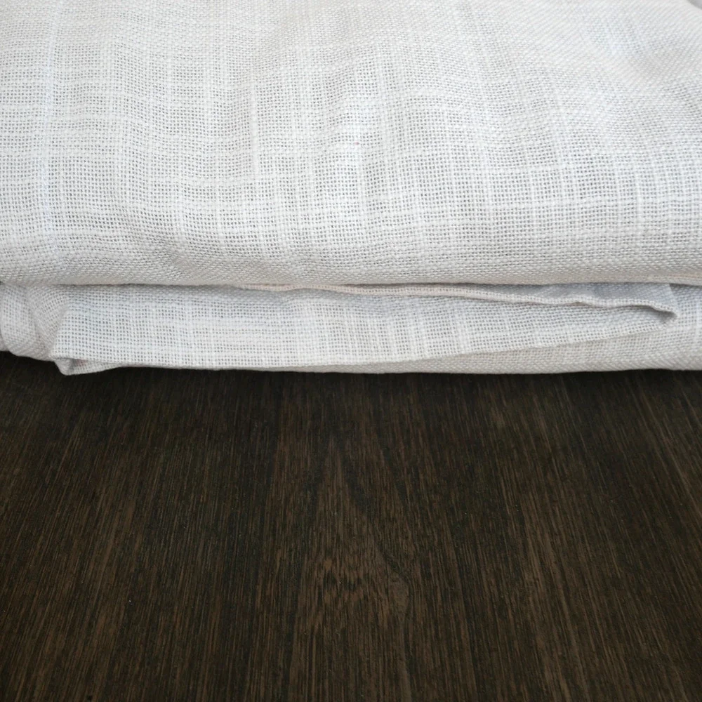 NEW Quince CLOUD Gray Cotton Sheer Curtain Panels  Set of 2 48